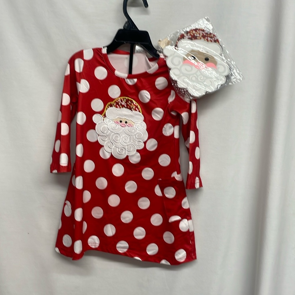 A Touch of Magnolia Boutique Santa Polka Dot Dress Set 2T